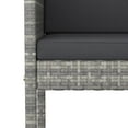 thumbnail image 3 of vidaXL 7 Piece Garden Bar Set with Cushions Grey Poly Rattan, 3 of 4