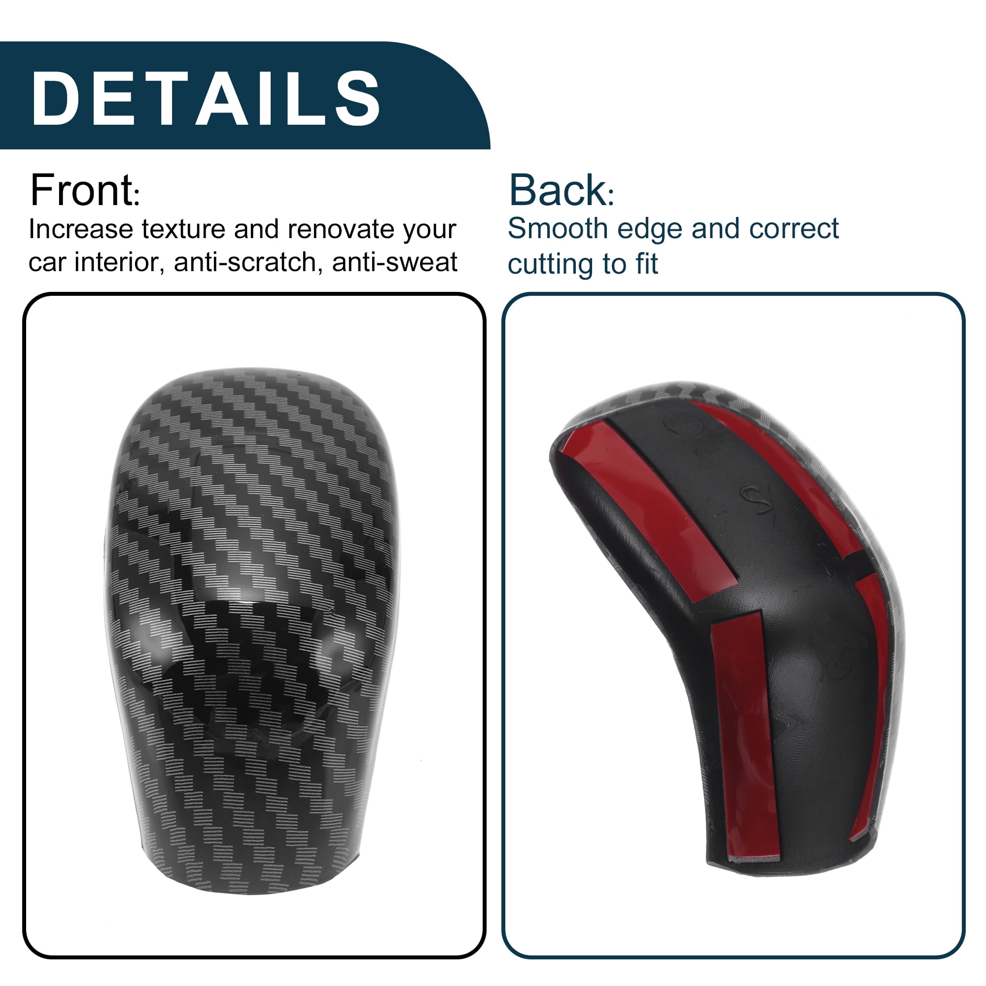 Unique Bargains ABS Gear Shift Knob Cover for Nissan Sentra Altima Versa Kicks Black