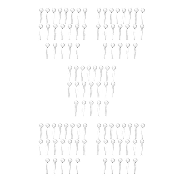 sweethay 20 Pieces Fake Pearl Hairpin Accessories Girls Wedding Adornment Accessory Beautiful Hair Stick Clothes Hairstyling for Decor Blanco 5piezas