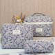 thumbnail image 3 of Pisexur Belleza Maquillaje Bolsa de cosméticos portátil acolchada de gran capacidad, bolsa de almacenamiento floral acolchada, bolsa de almacenamiento para artículos de tocpara mujeres y hombres, 3 of 5