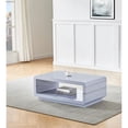 thumbnail image 2 of Modern Wood Coffee Table with Glossy Light Gray Finish, 2 of 3
