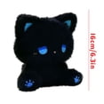 thumbnail image 2 of Sleeping Cat Plush Stuffed Animal With Embroidered Face, Ultra-Soft Plush Toy, Cute Black Blue Decor, 6.3 Inch Comfort Companion, Bedroom Decor Gift, 2 of 9