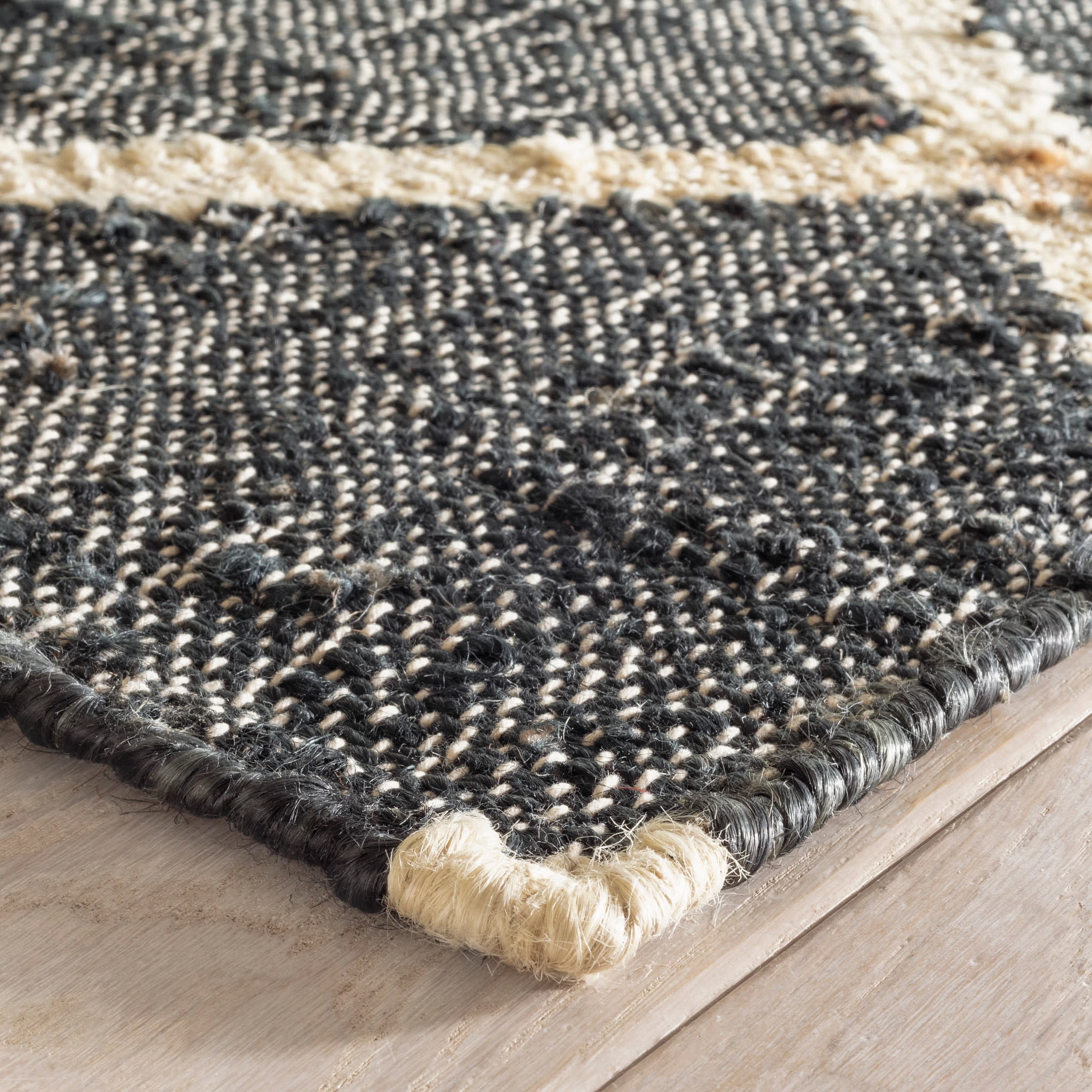 Dash & Albert Kali Handwoven Jute Rug, 5' x 8', Black