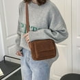 thumbnail image 6 of Lamb wool satchel 2023 new style solid color one-shoulder diagonal bag trendy small square bag, 6 of 6