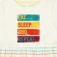 thumbnail image 4 of Inktastic Barbecue Grilling Eat Sleep Bbq Repeat Girls Baby Dress, 4 of 5