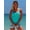 Green Printing, variant on Modest Tankini Swimsuits for Women, Two Piece Athletic Womens Bathing Suits Blouson Tank Tops with Board Shorts