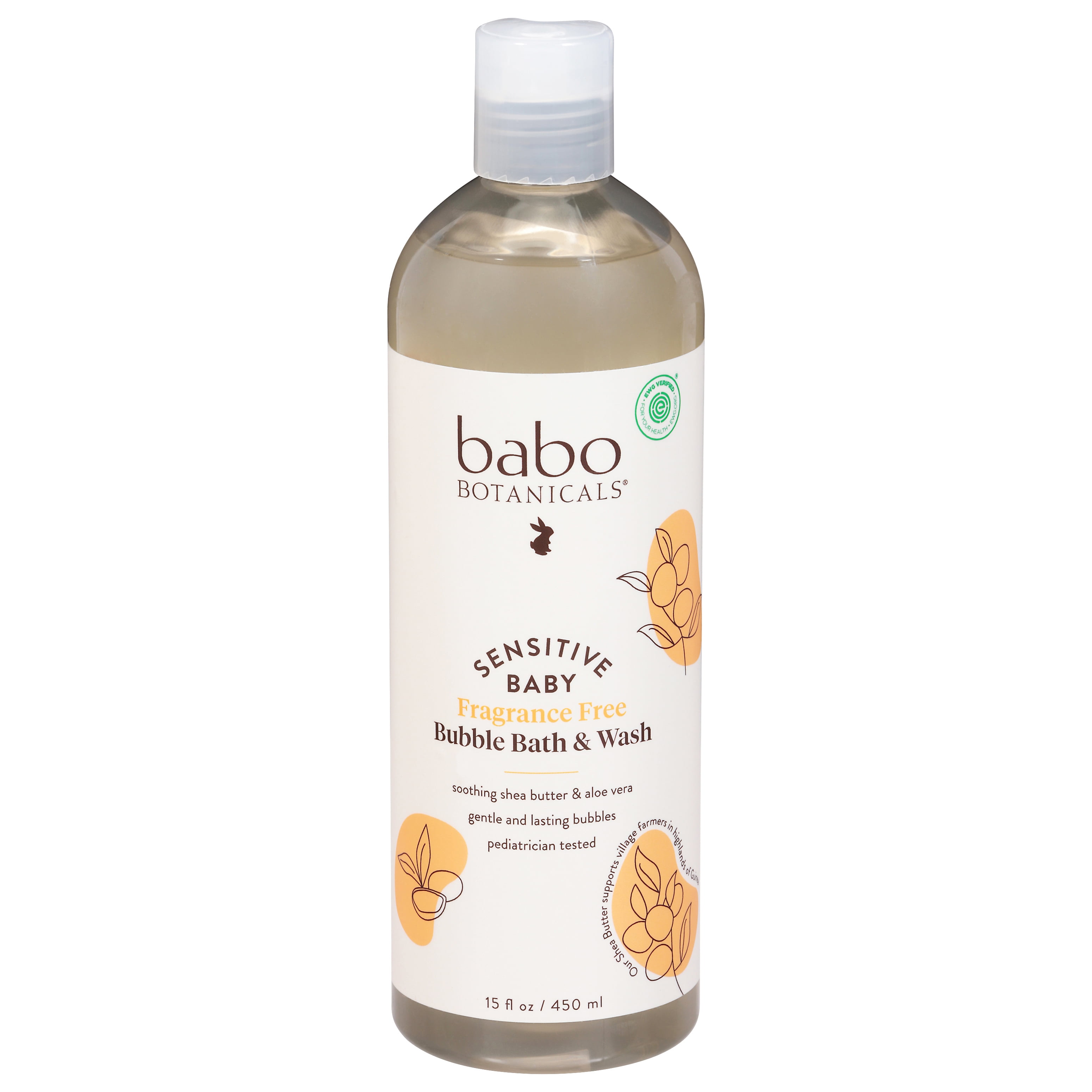 Babo Botanicals - Sensitive Baby Fragrance Free Bubble Bath, Wash