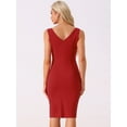 thumbnail image 3 of DARING DIVA Women's Sweetheart Neck Sleeveless Bodycon Pencil Dress M Red, 3 of 6