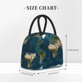 thumbnail image 2 of Lukts World Map Print Portable Lunch Bag, Lunch Bag Picnic Bag - Waterproof, Heat-insulating and Cold-insulating, Suitable for School, Work, 2 of 6