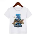 thumbnail image 4 of Camisetas de algodón de Jurassic Park para cumpleaños del 2 al 9.º cumpleaños, camisetas personalizadas de dinosaurios, camisetas divertidas para niños, camisetas de cumpleaños para niños, 4 of 5