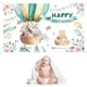 thumbnail image 2 of Happy Birthday Backdrop Hot Air Balloon Cartoon Animals Children Baby Birthday Banner Animals Banner Happy Birthday Party Backdrop Flowers Cake Backgr, 2 of 4