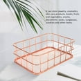 thumbnail image 1 of Desktop Metal Storage Basket Storage Box Iron Grid Storage Tray Net Basket Storage Bins Storage Basket Gold Fruit, 1 of 5
