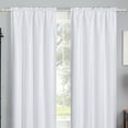 thumbnail image 4 of Ridicili 5/8" Telescoping Single Curtain Rods with Trumpet Finials,Weathered White, 84"-120", 4 of 5