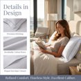 thumbnail image 3 of Unique Bargains 2 Pack Cotton Pillowcase Cooling Envelope Closure Bedding Queen Light gray, 3 of 5