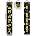 thumbnail image 3 of 3Pcs Happy Birthday Porch Banners Black and Gold Hanging Birthday Porch Sign Happy Birthday Yard Signs Welcome Banner Hanging Flag Couplet Door Union Hanging Flag for Happy Birthday Party, 3 of 9