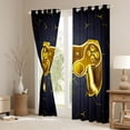 thumbnail image 3 of Homewish Gradient Yellow Gamepads Boy Curtains Pack of 2 (42x84 Each),Video Game Curtains Blackout,Geometric Hexagon Honeycomb Bedroom Curtains,Breathable Home Decor, 3 of 6