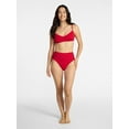 thumbnail image 2 of Time and Tru Women's and Women's Plus Size Ribbed High Waisted Bikini Bottoms, Sizes XS-3X, 2 of 5