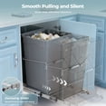thumbnail image 4 of FOHERE Double Pullout Trash Can for Kitchen Cabinets 35 Qt Garbage Recycling Bin on Full Extension Slides, Black, 4 of 6