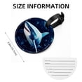 thumbnail image 5 of Starry Shark 2pcs PU Leather Round Bag Tags with Privacy Cover and Name ID Tag - Suitcase Tags for Travel Luggage, Handbags, Backpacks, School Bags, 5 of 6