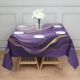 thumbnail image 3 of Purple Gold Marble Pattern Square Tablecloth,Waterproof Square Table Cover,Wipeable Spillproof Washable Table Cover for Home Kitchen Party Decor 42"X42"(107x107cm), 3 of 6
