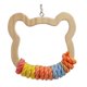 thumbnail image 2 of Bird Swing Toy Tresping Hammock Sun Conures Cockatiel jugando al juego Penca de madera Estilo A 18cmx19cm, 2 of 8