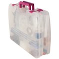 thumbnail image 1 of Creative Options Pro Latch Connectable Satchel 5-22 Compart-14.75"X2"X11" Clear W/Magenta, 1 of 2