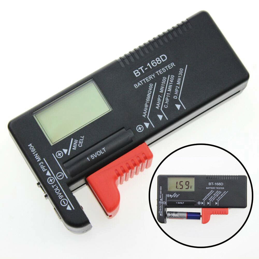 Simyoung Digital Battery Volt Tester, Battery Tester, Universal Digital LCD AA/AAA/C/D/9V/1.5V
