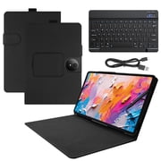 【RUIXH】for TCL NXTPAPER 11 Plus 11.5 Inch Tablet Keyboard Case TCL Android 15 Tablet Case PU leather Drop-proof Built-in stand Pen slot Detachable Bluetooth Keyboard case Slim and Portable (black)