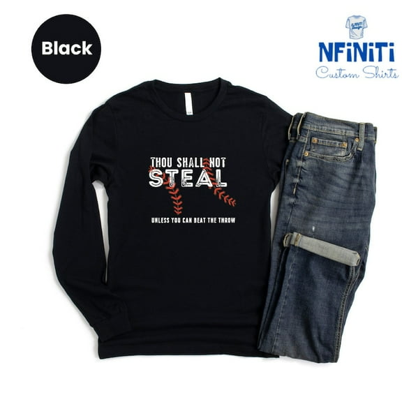 Baseball Shirt: Thou Shall Not Steal TSHIRT All Size S-5XL