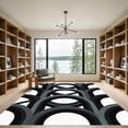 thumbnail image 2 of ODIKA 4'x6' Machine Washable Non-Slip Area Rug, Geometric Charcoal Gray High Traffic Rug, Gray, 1102012, 2 of 7