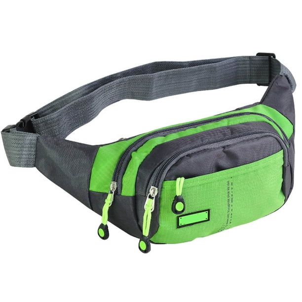 Riñonera deportiva impermeable, riñonera ligera con bolsillos con cremallera, cartera para teléfono, bolso de hombro para hombres y mujeres, senderismo y correr