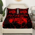 thumbnail image 3 of Erosebridal Gaming Bed Sheets Queen Size,Gamer Sheet Set Teens Gamer Room Decor,Video Game Console Gaming Fitted Sheet Red and Black Tie Dye Bedding Set, 3 of 5