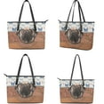 thumbnail image 3 of ZUXONGSY Pug Dog Print Handbag and Wallet Sets for Women Top Handle Totes with Matching Wallet Leather Shoulder Handbag Clutch Purse for Women Ladies, 3 of 4