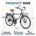 thumbnail image 2 of Aukfa Cruiser Bike, 7 Speed Commute Bike for Adult Men Women,Black, 2 of 5