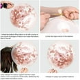 thumbnail image 3 of Globos de color oro rosa metálico de tacto lujoso, 12 pulgadas, látex ecológico no tóxico para decoración de cumpleaños y bodas, incluye cinta de oro rosa de 33 pies (50 piezas), 3 of 7