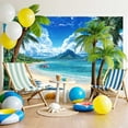 thumbnail image 3 of Tropical Hawaiian Beach Party Backdrops for Photoshoot, Luau Summer Sea Picture Birthday Party Decorations Wall Backdrop for Photography Decor Banner, Photographic Studio Photo Backgrounds 10X10 FT, 3 of 6