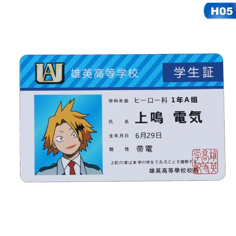 Riapawel Online My Hero Academia Id Card Japanese Anime Waterproof Pvc Collectible Photo Card For Mha Fans Walmart Com