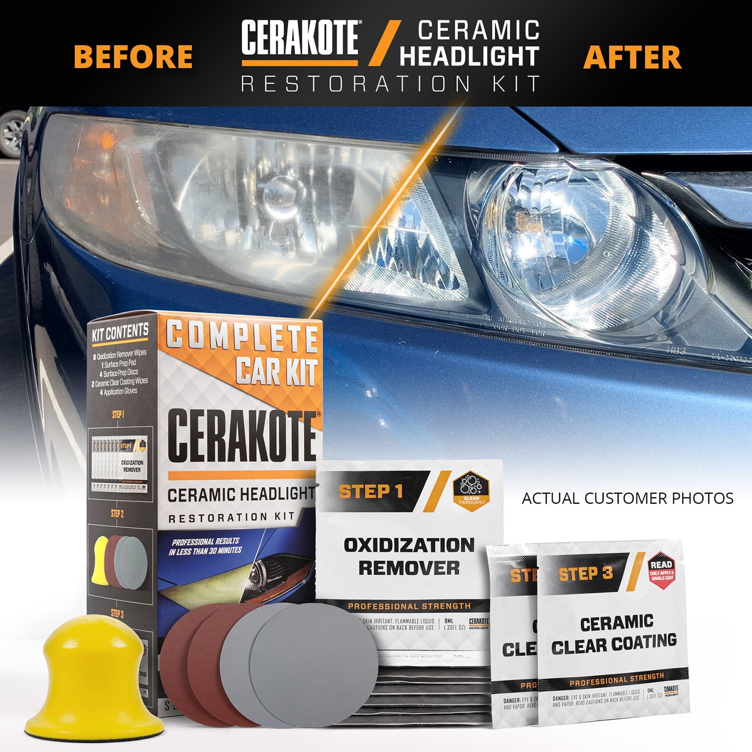 Ceramic Headlight Restorer Kit (200ml)