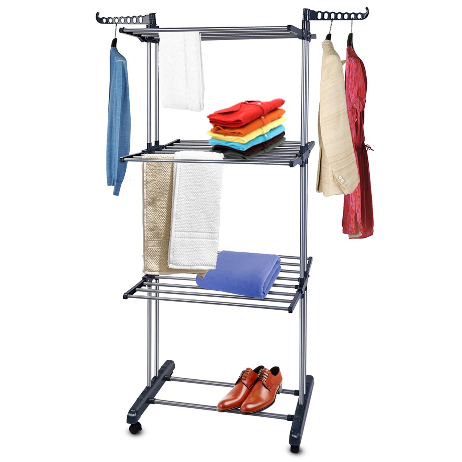 Dropship 5-Tier Hanging Laundry Drying Rack Aluminum to Sell Online at a  Lower Price