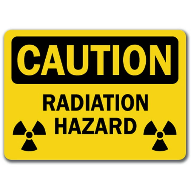 Panneau d'Attention - Danger de Radiation (avec Graphique Biohazard) - Panneau de Sécurité OSHA 10 Pouces X 14 Pouces