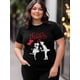 thumbnail image 4 of Camiseta de mujer, camisetas de manga corta, camisetas casuales, camisetas de cuello redondo con corazones para San Valentín para mujer, 4 of 8