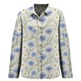 thumbnail image 5 of QASIEATN Button Down Shirts for Women 3/4 Sleeve Linen Cotton V Neck Tops Casual Loose Work Blouses, 5 of 5