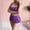Purple, variant on Women's Fitness Mesh Running Shorts Yoga Bodybuilding Lightweight Sports Set Red S