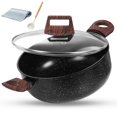 thumbnail image 1 of NOVRY Olla Alta Antiadherente 4.1L,Olla Sopera con Tapa de Vidrio,Libre de PFOA,Cacerola con Mangos Ergon&oacute;micos,Apto para Estufas, Inducci&oacute;n,Gas y Cer&aacute;mica,F&aacut, 1 of 7