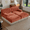Red/Brown, variant on CKEASEAN 76.6'' Love Seat, Chesterfield Velvet Cloud Couch, Upholstered Loveseat with Button Tufted, Tassel Fringe Skirt, Modular Deep Couches for Living Room, Bedroom, Easy to Assemble
