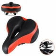 thumbnail image 2 of Reayehane Saddle City Saddle Ultra Soft Cushion Thicker Saddle Seat Thickened Wide Absorb Saddle With High Reflective Stripe (Red ), 2 of 5