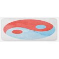 thumbnail image 1 of Ying Yang Kitchen Mat, Watercolor Painting Style Arts Culture Theme Balance Harmony Abstract, Plush Decorative Kitchen Mat with Non Slip Backing, 47" X 19", Red Blue White, by Ambesonne, 1 of 1