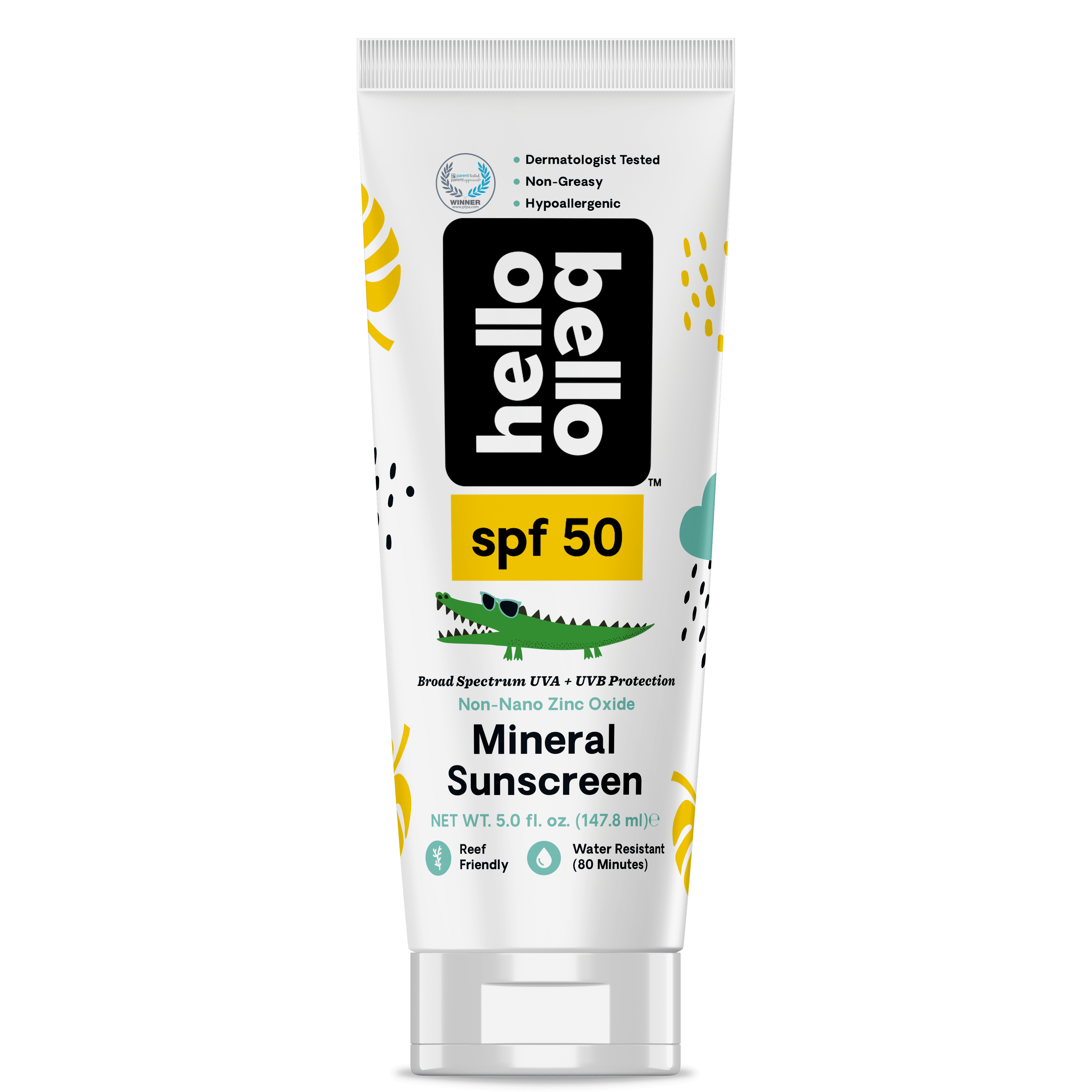 Hello Bello Mineral SPF 50 Sunscreen Lotion I Broad Spectrum UVA/UVB Protection, Water Resistant and Reef Friendly Sun Protection for Babies and Kids I 5 FL Oz