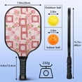 thumbnail image 4 of Pickleball Paddles Set,Pioneer Flower Floral Print Pattern Fiberglass Surface Pickleball Racket Set with 2 Indoor Outdoor Pickleball Balls and Pickleball Bag,Pickle-ball Equipment, 4 of 6