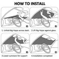 thumbnail image 6 of Haiem Green Sea Turtle Car Windshield Sun Shade - Blocks UV Rays Sun Visor Protector, Sunshade to Keep Your Vehicle Cool, Universal Fit SUV Van Sedan-Medium, 6 of 7